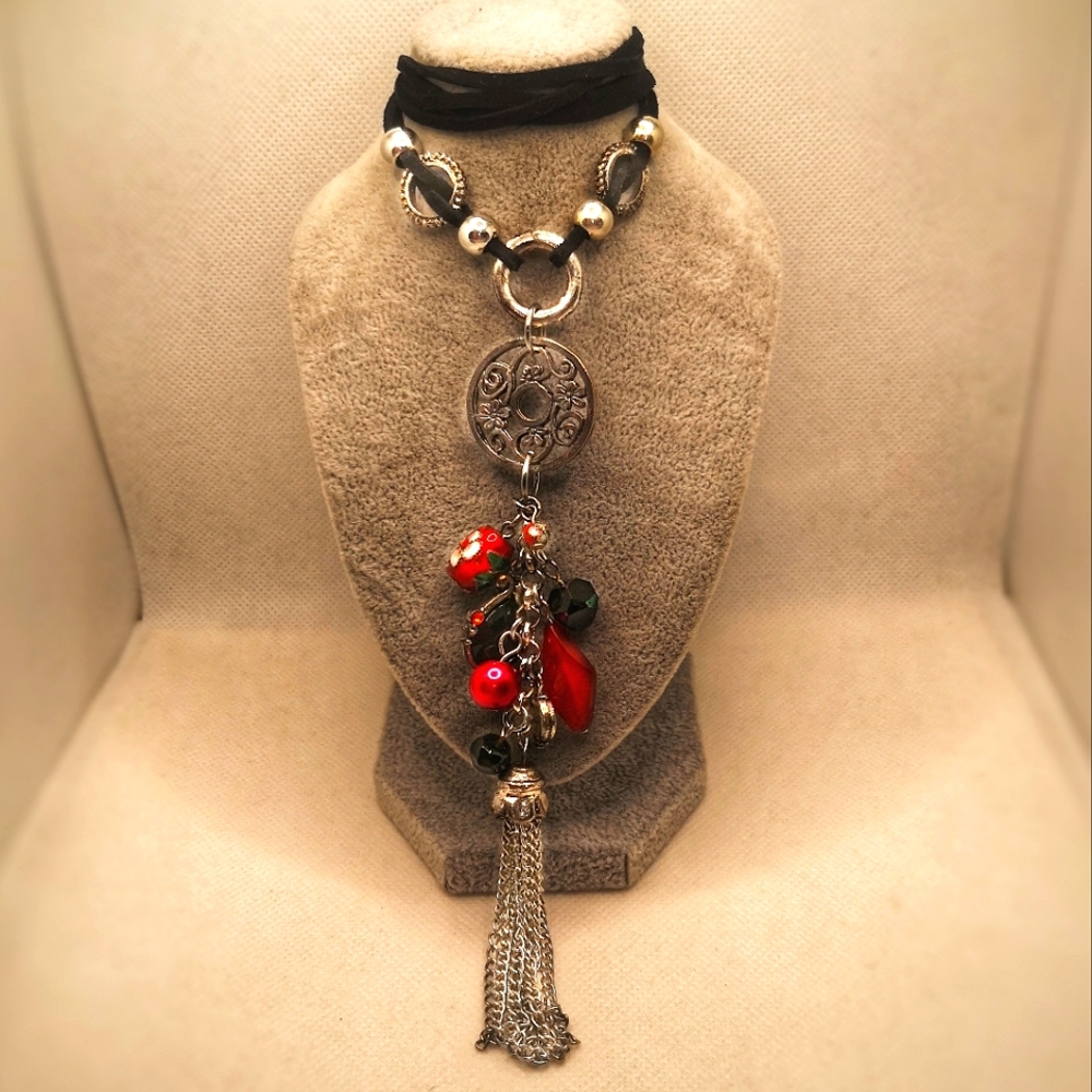 Signed vintage Steilmann tassel necklace